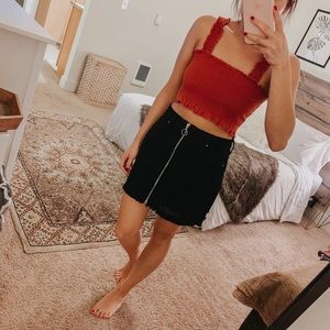 Pac Sun black denim skirt